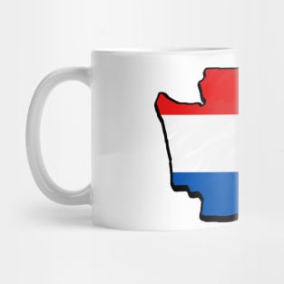 Red, White, and Blue Washington Outline Mug